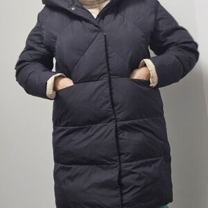 Black Quilted Puffer Coat